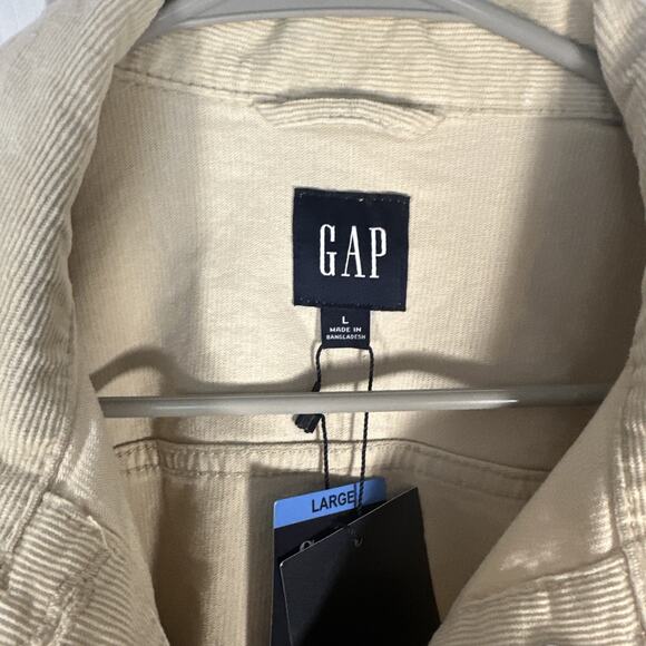 Gap Women's Puff Sleeve Corduroy Jacket Size L Beige - Picture 6 of 11